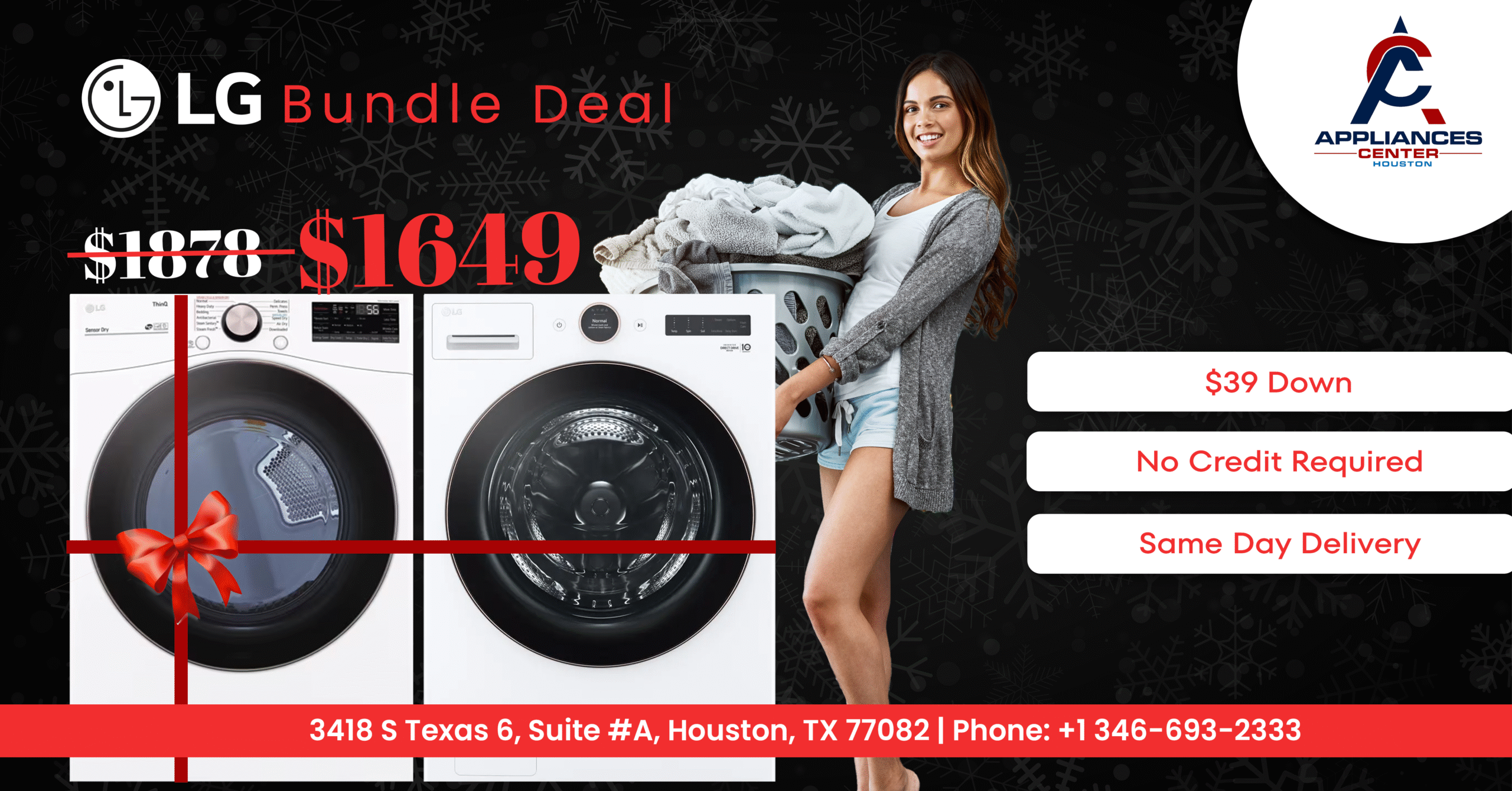 LG Laundry - $1649 (Washer + Dryer)
